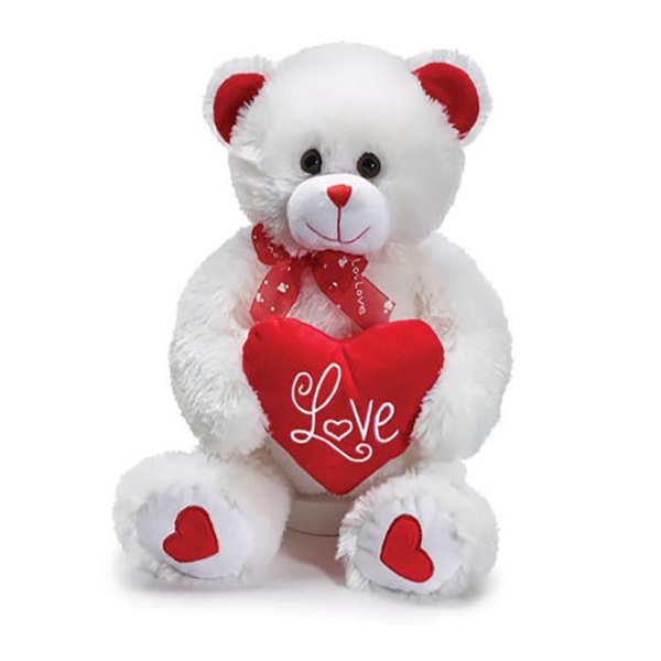 Customized message White Plush Birthday Gift Valentine teddy bear soft toys